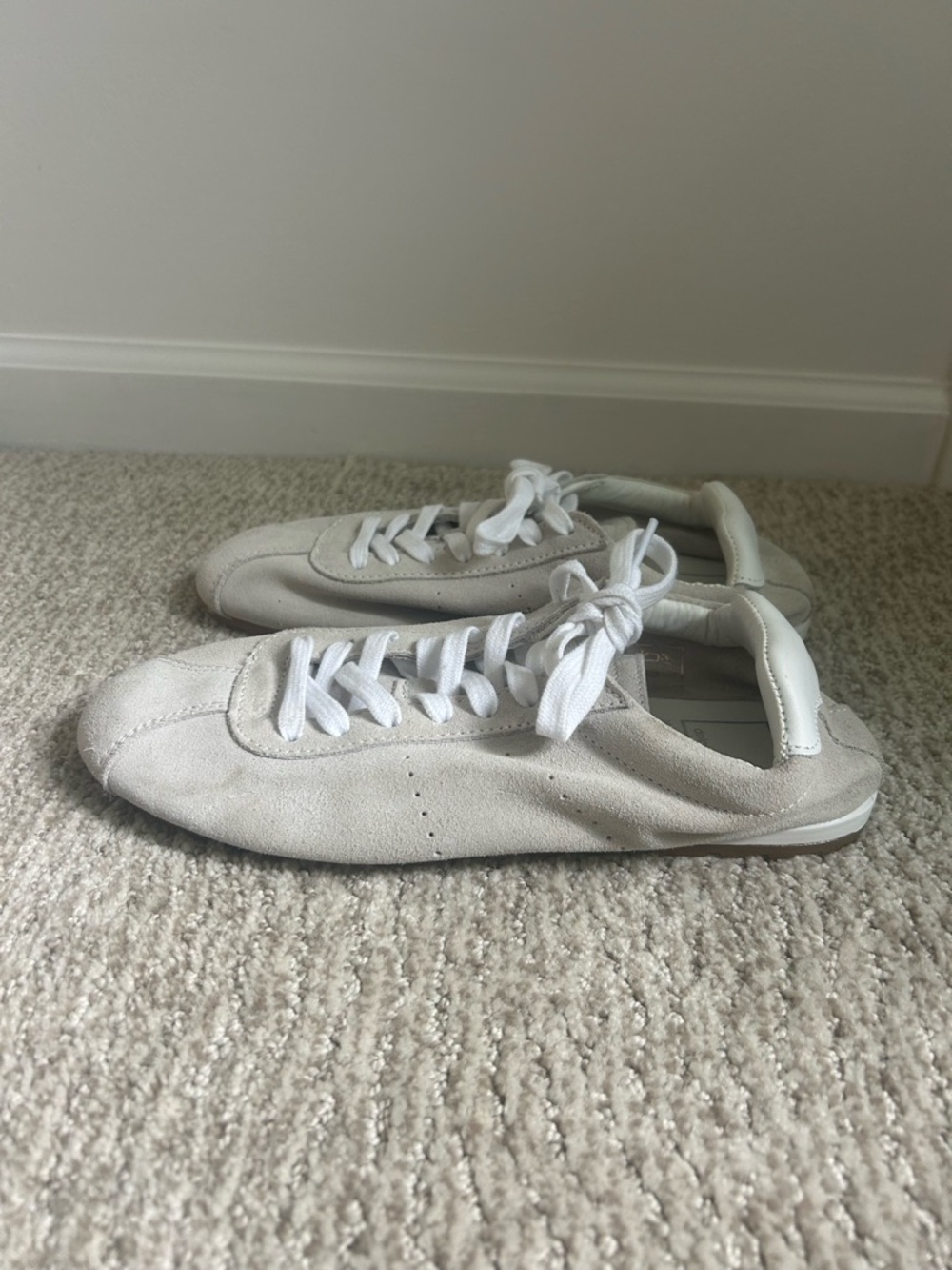 Dolce Vita Light Gray Suede Sneakers